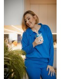 Women\'s knitted set with wide pants, blue 222217 - Online store - Boutique